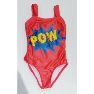 BABY GIRL'S SUBMARINE SWIM SO CUTE COMIC BOOK *POW* ONE-PIECE BATHING SUIT 12mos